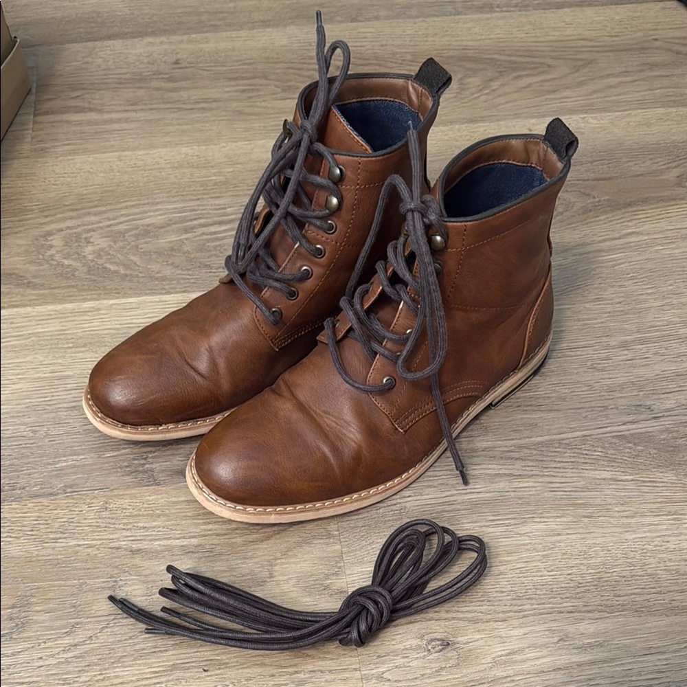 Call It Spring Brown Leather Ankle Boots